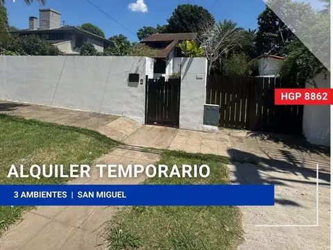 Casa en Alquiler Temporal en Bella Vista, Partido de San Miguel