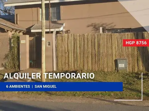 Casa en Alquiler Temporal en Bella Vista, Partido de San Miguel