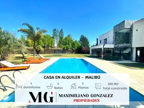 Casa en Alquiler Temporal en Malibu, Countries y Barrios Cerrados en San Vicente