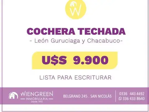 Cochera en Venta en San Nicolas de los Arroyos, Partido de San Nicolás