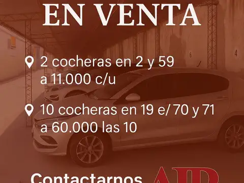 Cochera en Venta en La Plata, Partido de La Plata