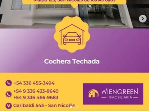 Cochera en Venta en San Nicolas de los Arroyos, Partido de San Nicolás