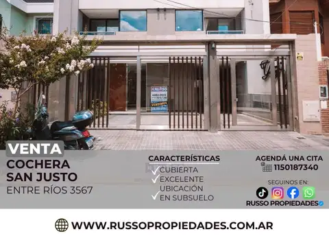 Cochera en Venta en San Justo, Partido de La Matanza