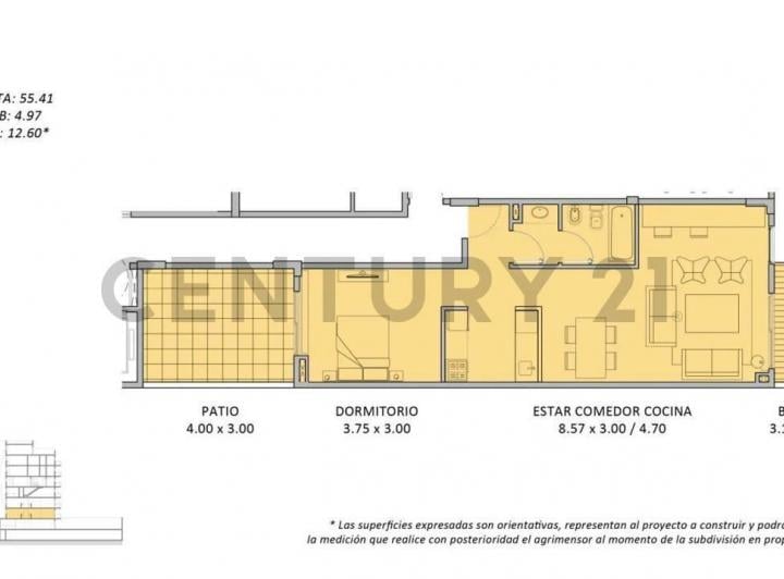 Departamento · 55m² · 2 Ambientes