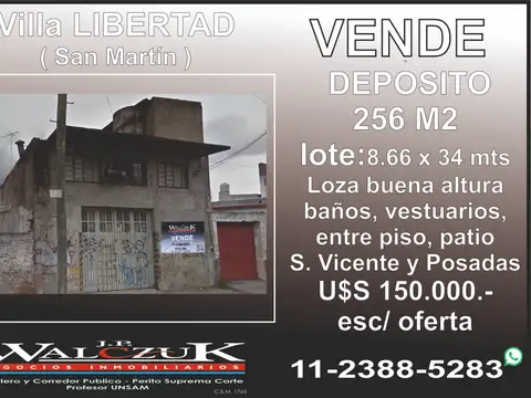 Galpón en Venta en Villa Granaderos de San Martín, Partido de General San Martín