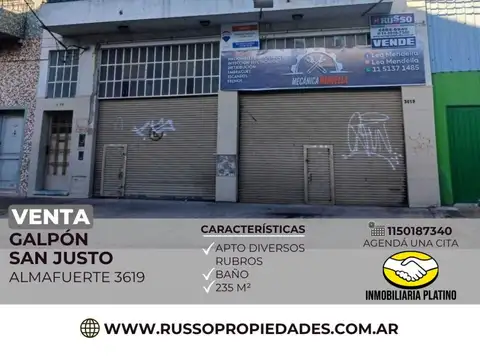 Galpón en Venta en San Justo, Partido de La Matanza