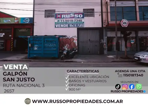 Galpón en Venta en San Justo, Partido de La Matanza