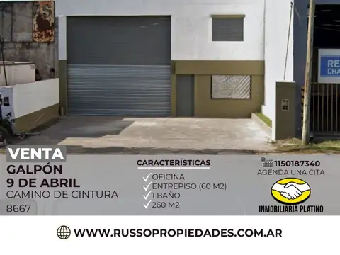 Galpón en Venta en 9 de Abril, Partido de Esteban Echeverría