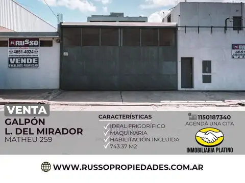 Galpón en Venta en Lomas del Mirador, Partido de La Matanza