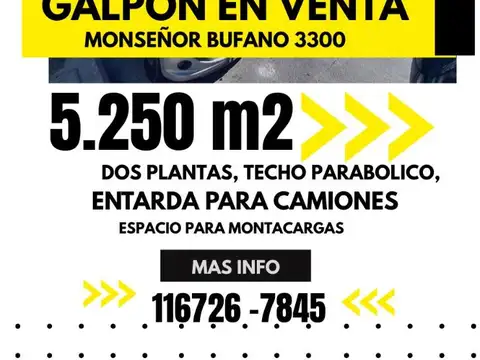 Galpón en Venta en San Justo, Partido de La Matanza