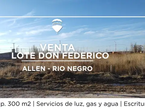 Terreno en Venta en Allen, General Roca