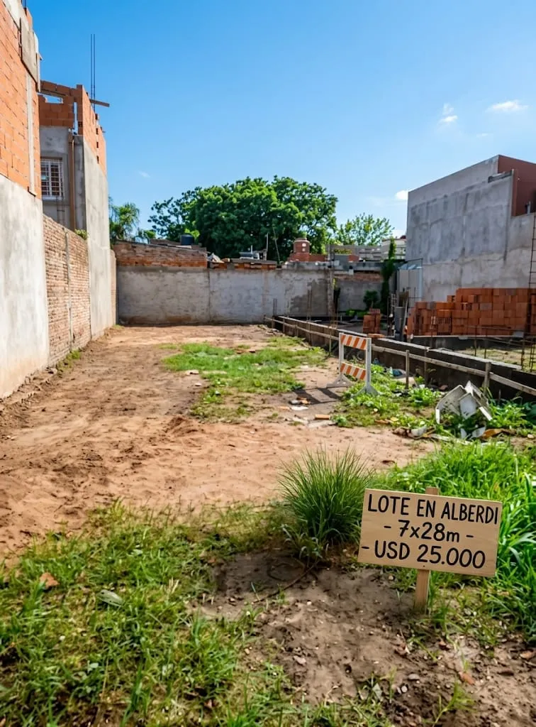 🏗️ LOTE ALBERDI - 7x28m - USD 25MIL - LIMPIO Y LISTO