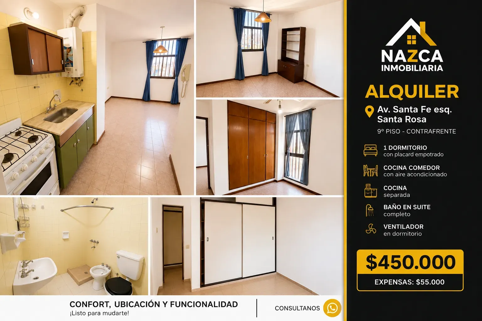 🏡 Alquiler 1 Dormitorio – ALBERDI – Expensas Bajas