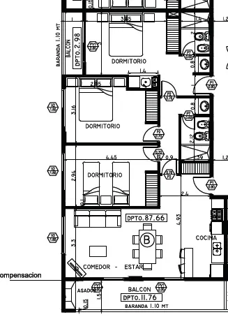 VENTA HERMOSO DPTO. DE 3 DORM. CENTRO DE VILLA CARLOS PAZ