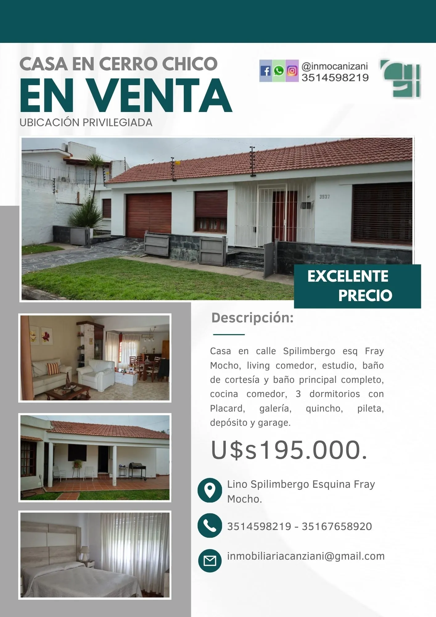 VENDO EXCELENTE CASA CHALET EN CERRO CHICO