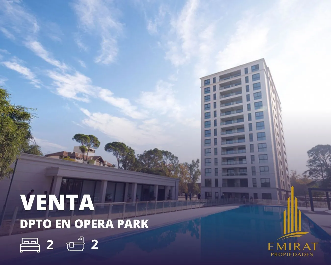 DEPARTAMENTO EN VENTA, DOS DORMITORIOS EN OPERA PARK