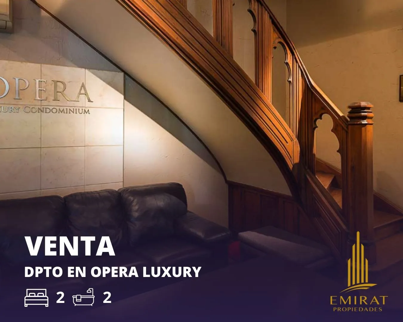 DEPARTAMENTO EN VENTA, DOS DORMITORIOS EN OPERA LUXURY