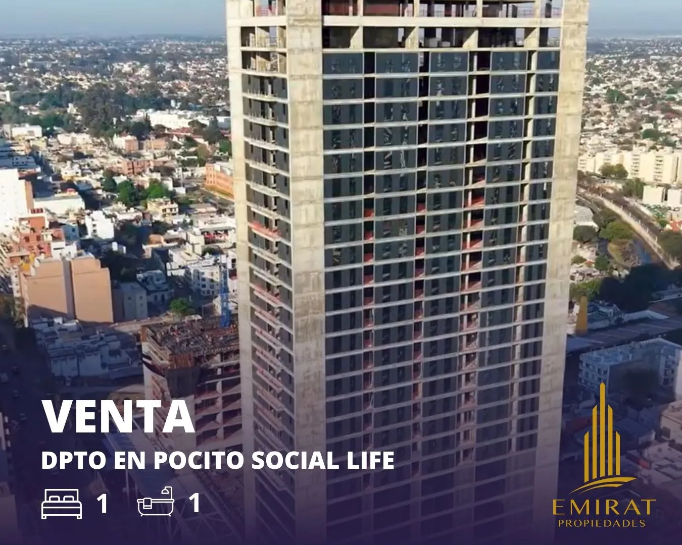DEPARTAMENTO EN VENTA, UN DORMITORIO EN POCITO SOCIAL LIFE