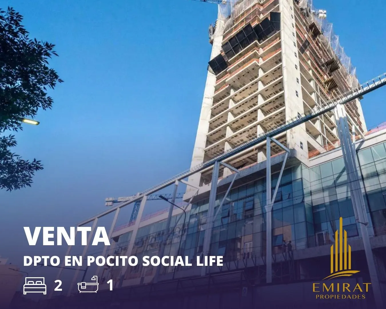 DEPARTAMENTO EN VENTA, DOS DORMITORIOS EN POCITO SOCIAL LIFE