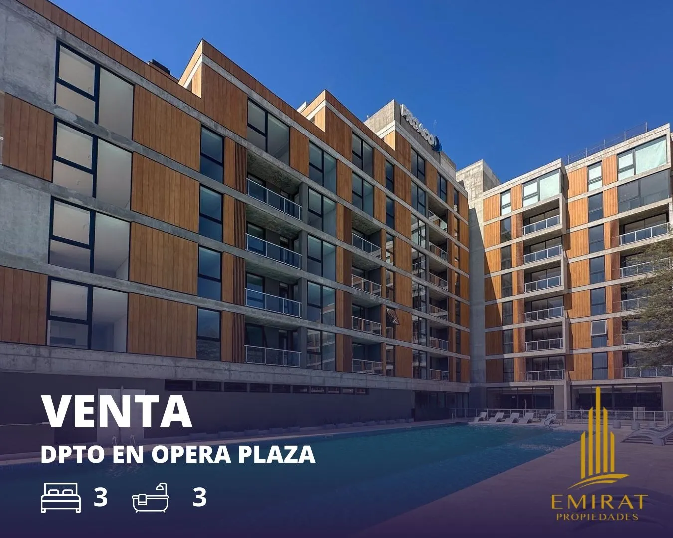 DEPARTAMENTO EN VENTA DE TRES DORMITORIOS EN OPERA PLAZA