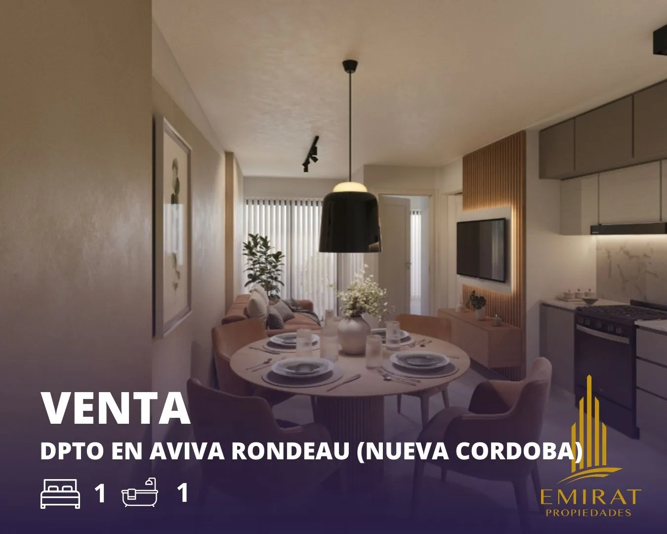 Dpto en venta, (en pozo) un dormitorio en aviva rondeau, nueva cordoba