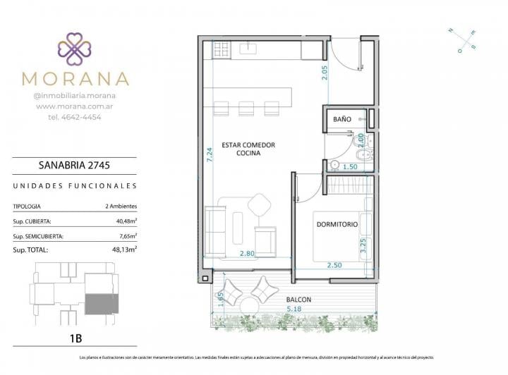 Departamento · 40m² · 2 Ambientes