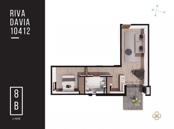 Departamento · 43m² · 2 Ambientes