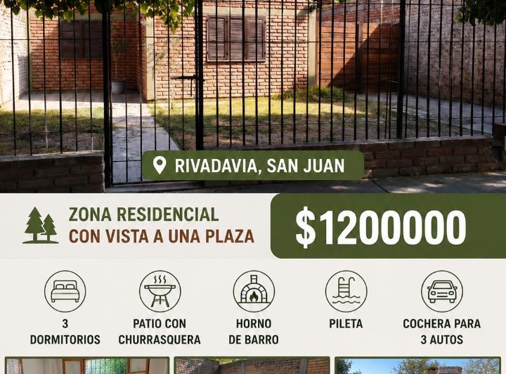 Casa · 100m² · 3 Dormitorios · 3 Cocheras