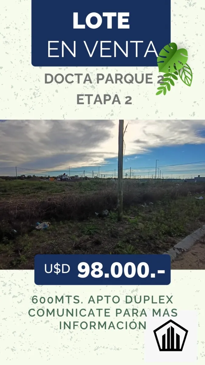 Lote en Venta en Docta Parque 2