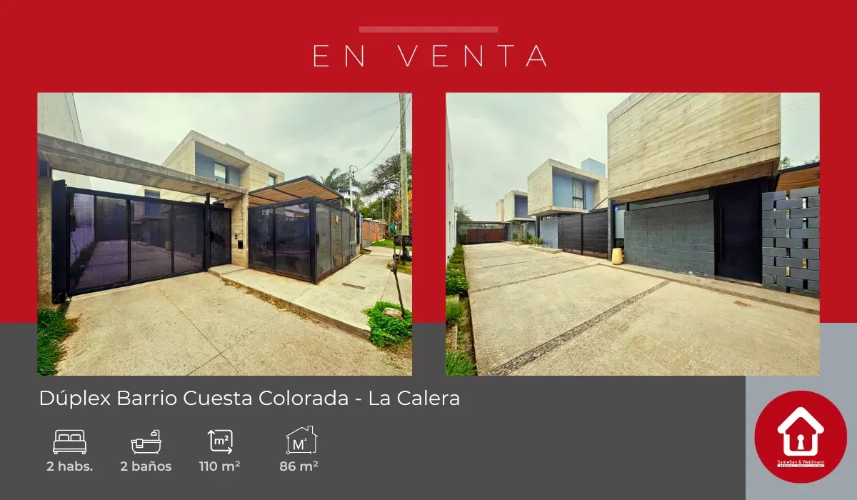 Dúplex ubicado en Barrio Cuesta Colorada – La Calera