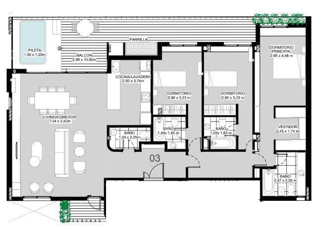 Departamento · 137m² · 4 Ambientes