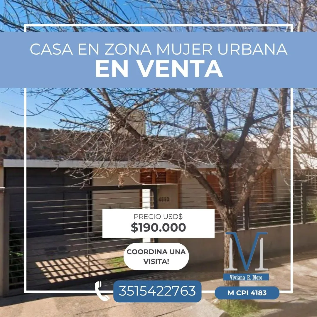 SE VENDE CASA ZONA MUJER URBANA‼️