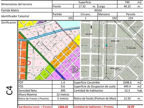 Terreno en Venta en Moron, Partido de Morón