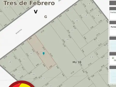 Terreno en Venta en Villa Saenz Peña, Partido de Tres de Febrero