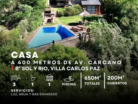 Casa en Venta en Sol Y Rio, Villa Carlos Paz