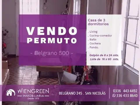 Casa en Venta en San Nicolas de los Arroyos, Partido de San Nicolás