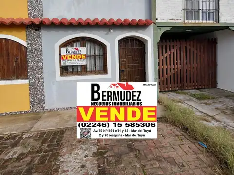 Casa en Venta en Mar del Tuyu, Partido de La Costa