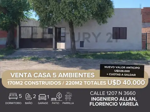 Casa en Venta en Florencio Varela, Partido de Florencio Varela