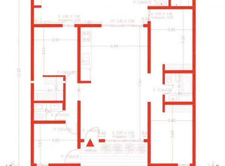 Casa · 110m² · 7 Ambientes · 3 Cocheras