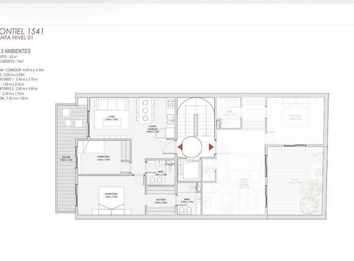 Departamento · 66m² · 3 Ambientes