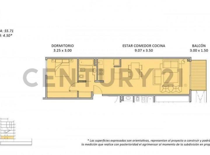 Departamento · 55m² · 2 Ambientes
