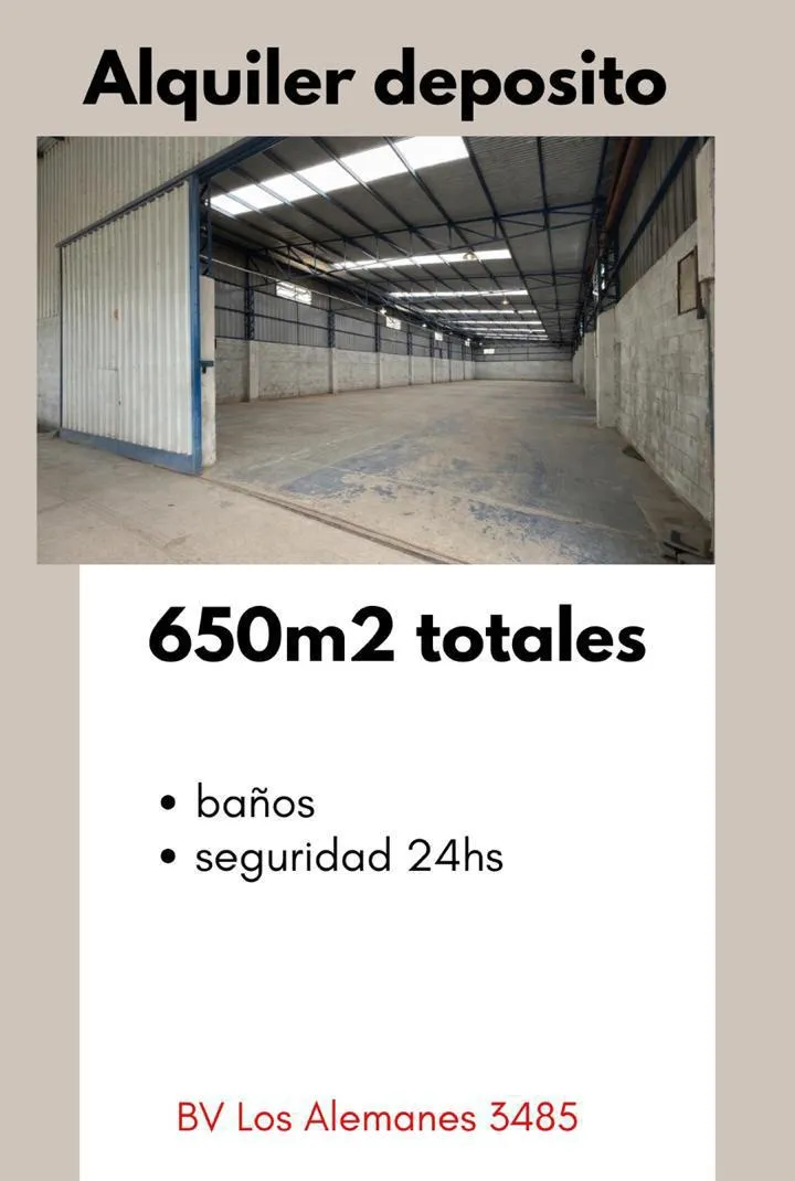 DEPÓSITO EN ALQUILER EN CÓRDOBA CAPITAL | BV. LOS ALEMANES 3485