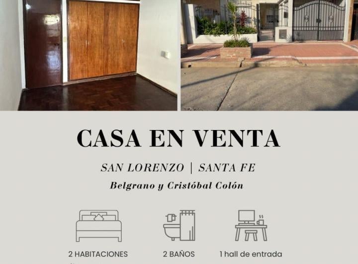Casa · 165m² · 2 Ambientes · 1 Cochera