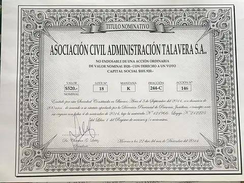 Terreno en Venta en Zarate, Partido de Zárate