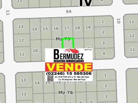 Terreno en Venta en Mar del Tuyú, Partido de La Costa