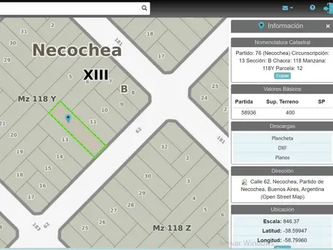 Terreno en Venta en Necochea, Partido de Necochea