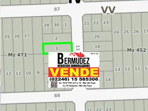 Terreno en Venta en Mar del Tuyú, Partido de La Costa