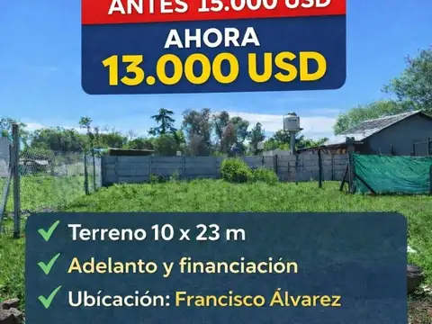 Terreno en Venta en Francisco Álvarez, Partido de Moreno