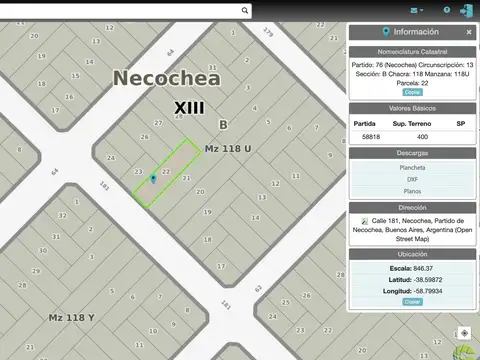 Terreno en Venta en Necochea, Partido de Necochea