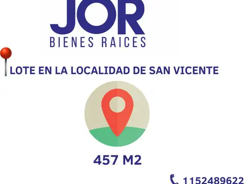 Terreno en Venta en San Vicente, Partido de San Vicente